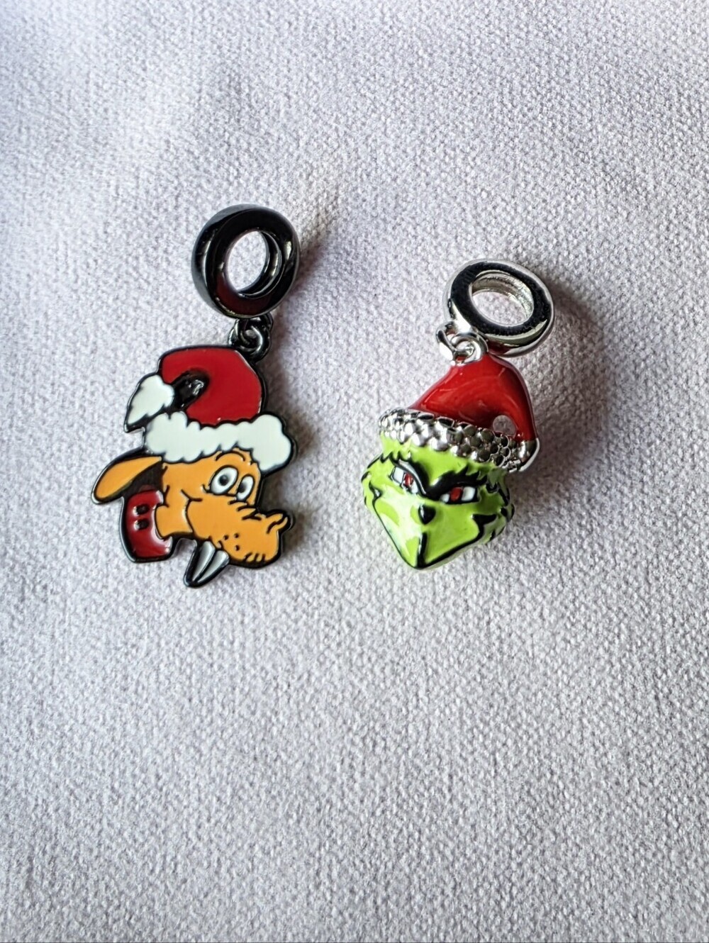 New dr Seuss Christmas The Grinch & dog Max 925° silver charm bundle for Pandora